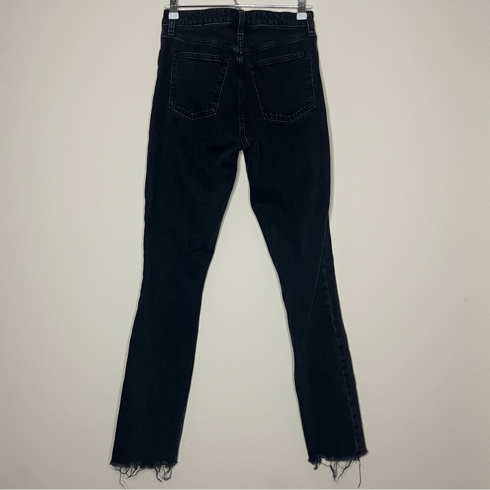 A+F The Skinny High Rise Curve Love Edgy Goth Split Hem Jeans - Picture 7 of 9
